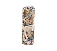 Songelt Trousse à crayons en toile pour 12/24/36/48/72 trous pour trousse de maquillage, pochette de rangement, poids penny, 12 trous