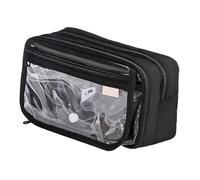 Songelt Trousse à crayons transparente simple de grande capacité pour stylos, trousse esthétique, organisateur pour l'école, grande capacité, pochette esthétique, Noir