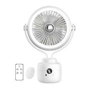 Songelt Ventilateur de bureau rotatif sans balais avec vitesse réglable pour bureau, voyage, camping, refroidissement par USB