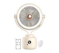 Songelt Ventilateur de bureau rotatif sans balais avec vitesse réglable pour bureau, voyage, camping, refroidissement par USB