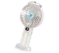 Songelt Ventilateur de refroidissement multifonction efficace 2400 mAh Texture ABS puissante pour voyage, bureau et utilisation en extérieur Rechargeable
