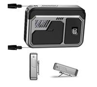 Songelt Ventilateur de refroidissement portable multifonction avec affichage numérique LED pour sports de plein air, randonnée, camping, léger, rechargeable, affichage de la température, ventilateur à