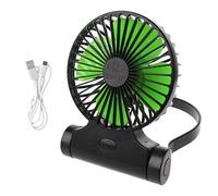 Songelt Ventilateur tour de cou portable USB rechargeable avec batterie mains libres à suspendre 3 vitesses de remplacement à faible bruit