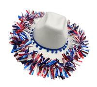 Songelt Vintage Julycostume Homburg Panama Chapeau Western Porkpie Chapeau 4 juillet pour dîner en plein air tenue décontractée accessoires photo Western Birthday Outfit