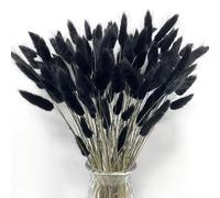 Songjum 120 Pièces Fleurs SéChéEs Queues De Lapin Herbe De Queue De Lapin pour Fleurs SéChéEs Herbe De Queue De Lapin Séchée pour Décoration De Maison Mariage (Noir)