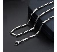 SONGK Collier en Acier au Titane de Mode Chaîne de Melon Chaîne en Acier Inoxydable Collier de Mode pour Hommes et Femmes