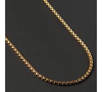 SONGK Mode Chaîne Collier Hommes en Acier Inoxydable Or Couleur Long Collier pour Hommes Bijoux Cadeau Collier