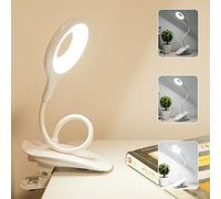 Songlypian 40CM Lampe de Bureau à Pince 20LED, 3 Niveaux de Luminosité, 360° Flexible Dimmable Lampe De Lecture Noir avec Rechargeable USB, pour Maison, Bureau, Nuit, Voyage, Chambre à Coucher