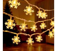 Songlypian Guirlande Lumineuse Flocon de Neige,6M 40 Pcs LED Guirlande Lumineuse Sapin de Noel,Fairy Lights,Guirlande LED Décoration Noel Intérieur pour Anniversaire Fête Jardin Chambre
