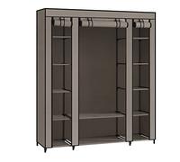 Armoire de Rangement en Tissu - SONGMICS - LSF003R02 - 12 Compartiments - Taupe - 45 x 150 x 175 cm