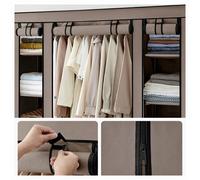 SONGMICS Armoire en tissu avec revêtement en tissu non tissé, 12 étagères, LSF003R02