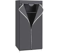 Armoire en tissu, Penderie Pliante avec tringle de suspension, Dressing Simple, Organiseur pour jouets, Chaussures, Sacs, Salon, 75 x 45 x 160cm, Gris