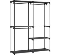 SONGMICS Armoire ouverte, armoire indépendante, étagère sur pied, portemanteau avec tringles, penderie, dressing, chambre à coucher, 4