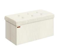 SONGMICS Banc de Rangement, Pouf Pliable, 38 x 76 x 38 cm
