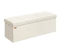 SONGMICS Banc de Rangement, Pouf Pliable, Bout de Lit, 38 x 110 x 38 cm
