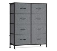 SONGMICS BELLAH Collection - Commode, Meuble de Rangement pour Chambre, Couloir, Entrée, Salon, Cadre en Acier, 8 Tiroirs, Style Moderne, Gris Ardoise LGS124G101