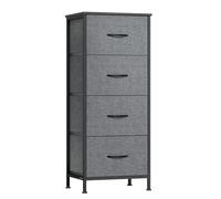 SONGMICS BELLAH Collection - Commode, Meuble de Rangement pour Chambre, Couloir, Entrée, Salon, Cadre en Acier, 4 Tiroirs, Style Moderne, Gris Ardoise LGS314G101