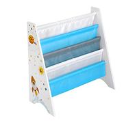 SONGMICS Bibliothèque Enfant, Étagère de Rangement pour Livres, avec Kit Anti-basculement, pour Chambre d’Enfant, Salle de Jeux, Garderie, École, 62,5 x 28 x 60 cm, Motif Espace, Blanc GKR72WT