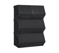 SONGMICS Boîte de Rangement avec Couvercle, Lot de 4, Coffre, Panier, Empilable, avec Fermetures Magnétiques, en Tissu, Cadre en Métal, pour Vêtements, Livres, Noir Classique RLB022B01