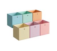 SONGMICS Boîte de Rangement Lot de 6 Inodore Panier Coffre Pliable