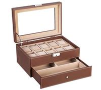 SONGMICS Boîte Porte Montres Étui pour 10 Montres JWB007