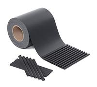 SONGMICS Brise-vue en PVC, Pare-vent, Clôture, rouleau de 0,19 x 35 m, opaque, décoration pour balcon et jardin, protection solaire, résistant aux UV, 25 accessoires de fixation, Noir gris GPJ035H