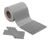 SONGMICS Brise-vue en PVC, Pare-vent, Clôture, rouleau de 0.19 x 40 m, opaque, décoration pour balcon et jardin, protection solaire, résistant aux UV, 25 accessoires de fixation, Gris clair GPJ040Q