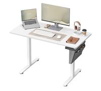SONGMICS Bureau Électrique Réglable en Hauteur, 120 x 60 cm, Table Assis-Debout, Fonction Mémoire 4 Hauteurs, pour Bureau, Télétravail, Blanc Nuage LSD132W01
