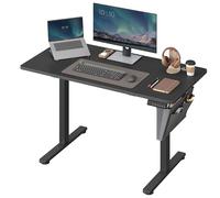 SONGMICS Bureau Électrique Réglable en Hauteur, 120 x 60 cm, Table Assis-Debout, Fonction Mémoire 4 Hauteurs, pour Bureau, Télétravail, Noir d'encre LSD132B01