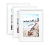 SONGMICS Cadres Photo, pour Photo de 20 x 30 cm, à Accrocher au Mur, en Panneau MDF, avec Clous sans Trace, Lot de 3, Blanc RPF057WZ01