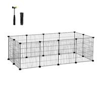 SONGMICS Cage pour Petits Animaux, Enclos Métallique, Parc Modulable