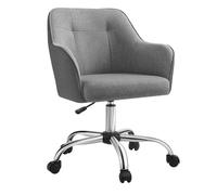Fauteuil de bureau, Chaise pivotantem, confortable, réglable en hauteur, charge 120 Kg, cadre enacier, tissu imitation lin, pour bureau