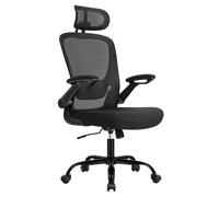 SONGMICS Chaise de Bureau Pivotante Mesh Ergonomique Noir