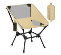 SONGMICS Chaise de Camping, Chaise de Plage Pliante Hauteur Réglable, Structure en Acier, Supporte 150 kg, 2 Poches de Rangement, pour Voyages, Marron GCB050KZ01