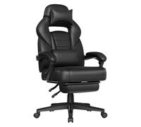 SONGMICS Chaise de Jeu, Fauteuil de Bureau avec Repose-Pieds | Ergonomique, Appui-Tête et Coussin Lombaire, Réglable en Hauteur, Supporte Jusqu'à 150 kg, Collection CATHY OBG073B05