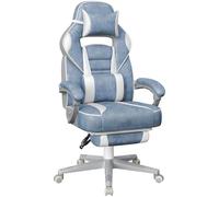 SONGMICS Chaise de Jeu, Fauteuil de Bureau avec Repose-Pieds | Ergonomique, Appui-Tête et Coussin Lombaire, Réglable en Hauteur, Supporte Jusqu'à 150 kg, Collection CATHY OBG073Q01