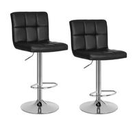 SONGMICS Chaises de Bar, Lot de 2, Tabourets Hauts, Hauteur Réglable