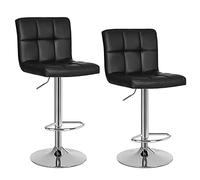 SONGMICS Chaises de Bar, Lot de 2, Tabourets Hauts, Hauteur Réglable