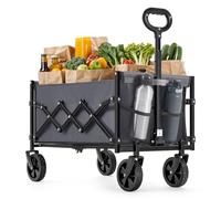 SONGMICS Chariot de Transport Pliable, Compact, 180 kg, 90 L