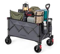 SONGMICS Chariot Pliable, Capacité de 150 L, Supporte Jusqu’à 150 kg