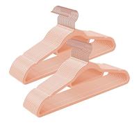 SONGMICS Cintre en Velours, Lot de 30, Antiglisse, Barre à Cravate, Crochet Pivotant 360°, Épaisseur 0,6 cm, Longueur 43,5 cm, pour Manteau, Robe, Pantalon, Rose Clair et Rose Gold CRF21PK30