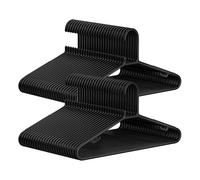 SONGMICS Cintres en Plastique, Lot de 50, Cintres Gain de Place, Légers, pour Pantalons, Manteaux, Robes, Noir CRP009B50