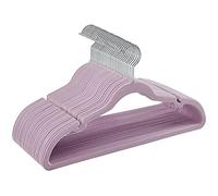 SONGMICS Cintres en Velours, Lot de 30, Antiglisse, avec Encoches, Barre pour Pantalons, Crochet Pivotant à 360°, Gain de Place, Épaisseur 0,6 cm, Longueur de 43 cm, Violet Clair CRF029GP03