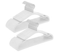 SONGMICS Cintres, Lot de 50, Cintres en Plastique, avec Larges Encoches aux épaules, Barre à Pantalons, Crochet Pivotant à 360°, Gain de Place, 41,6 x 21,4 cm, pour Armoire, Blanc Nuage CRP060W01