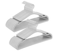 SONGMICS Cintres, Lot de 50, Cintres en Plastique, avec Larges Encoches aux épaules, Barre à Pantalons, Crochet Pivotant à 360°, Gain de Place, 41,6 x 21,4 cm, pour Armoire, Gris CRP060G01