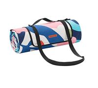 SONGMICS Couverture de Pique-Nique, 200 x 200 cm, Grand Tapis, pour Camping, Parc, Jardin, Plage, Hydrofuge, Lavable en Machine, Pliable, Motif Fougère Multicolore GCM087Q03