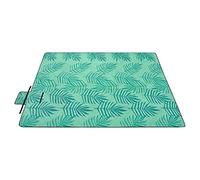 SONGMICS Couverture de Pique-Nique, 300 x 200 cm, Grand Tapis, pour Camping, Parc, Jardin, Plage, Hydrofuge, Lavable en Machine, Pliable, Motif Fougère et Vert GCM083C02