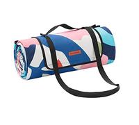 SONGMICS Couverture de Pique-Nique, 300 x 200 cm, Grand Tapis, pour Camping, Parc, Jardin, Plage, Hydrofuge, Lavable en Machine, Pliable, Motif Fougère Multicolore GCM002Q03