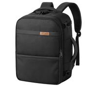 SONGMICS easyJet Sac à Dos de Cabine imperméable 24 l | Sac de Voyage Imperméable, pour Ordinateur 17,3 Pouces, Serrure, Noir, RBF004B101
