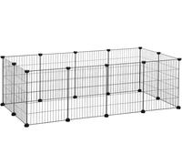 SONGMICS Enceinte pour rongeurs, métal, en liberté, enclos pour animaux, 143x73x46cm